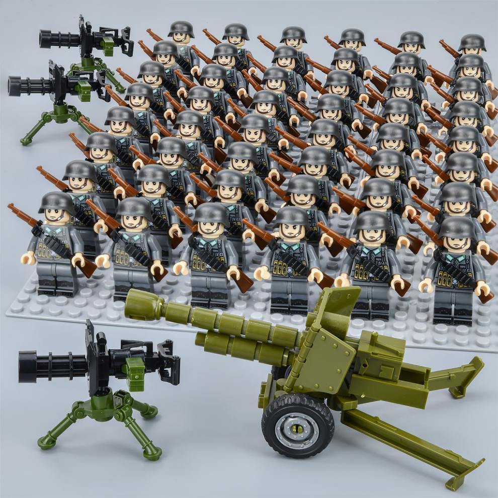 八路军长津湖抗美援朝军事人仔志愿军拼装图男孩积木玩具儿童生日礼物