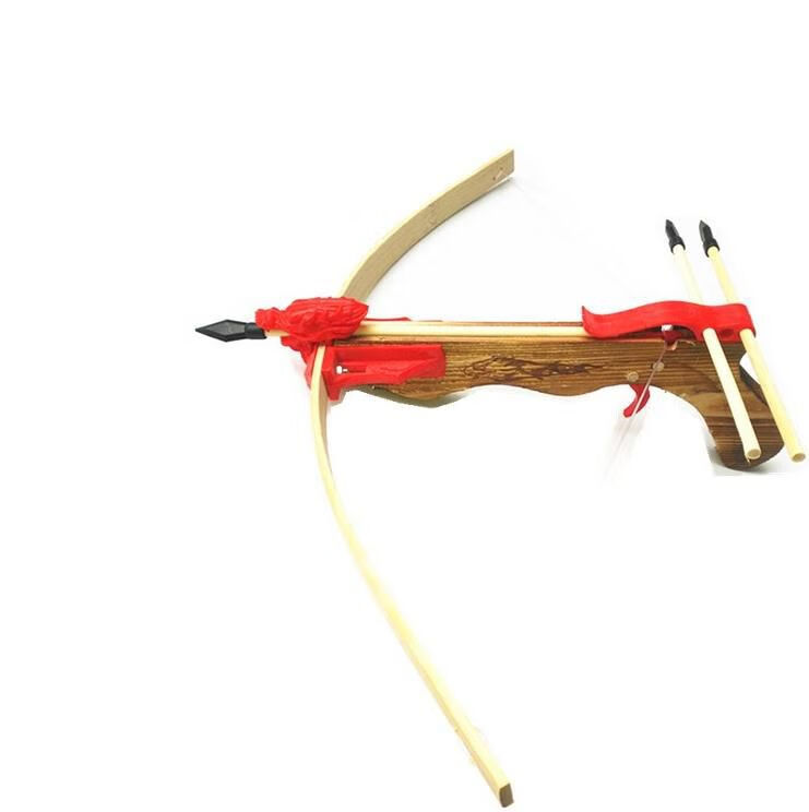弓射击木制射击小型木制玩具竹木弓箭无伤害 龙头款(带3支箭)y