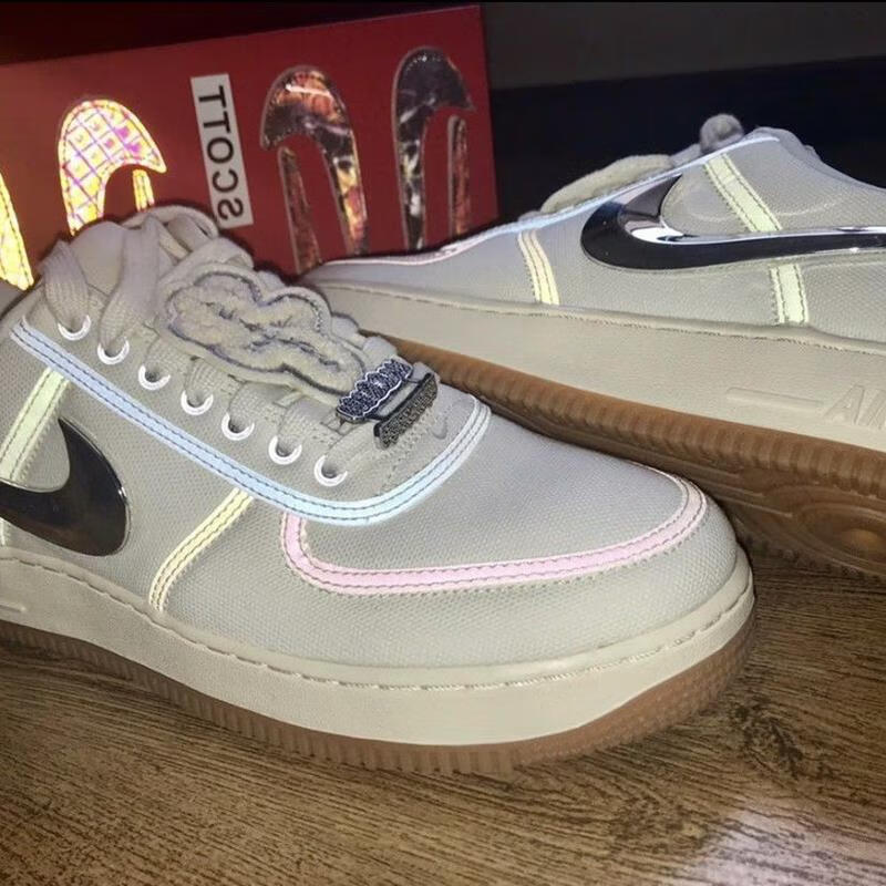 空军一号af1 ts鬼脸换勾魔术贴休闲气垫板鞋秋冬款百搭男女耐磨鞋 换