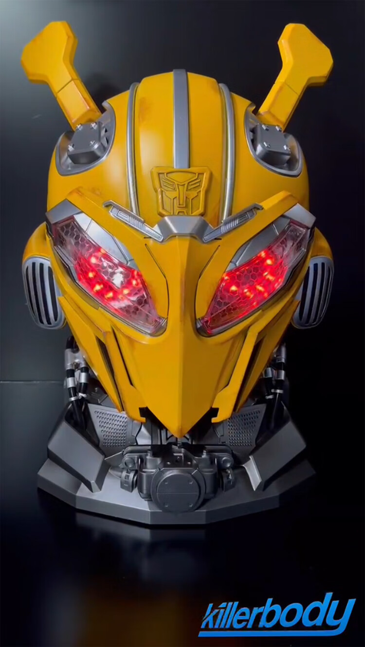 我和我的父辈头盔同款 killerbody大黄蜂可穿戴面具 变形·金刚周边