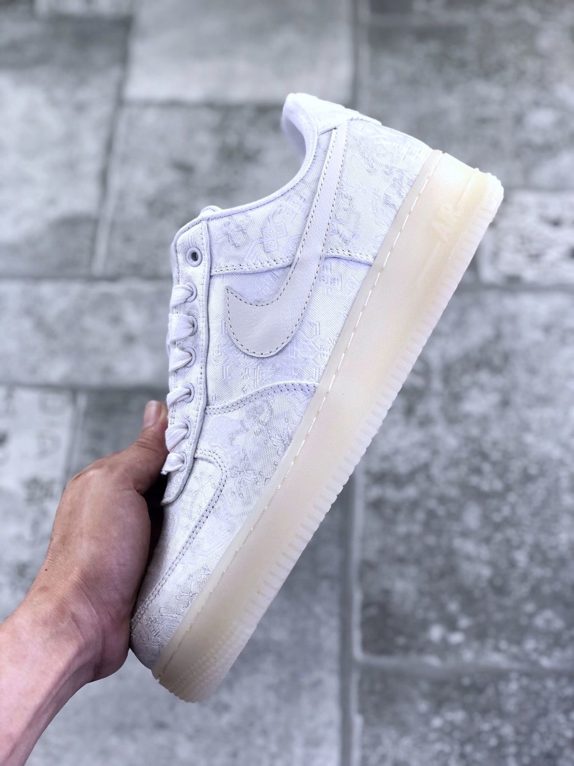 耐克男女af1陈冠希同款白丝绸低帮板鞋空军一号休闲运动鞋ao9286-100