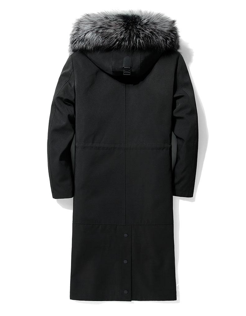 劳斯名爵品牌派克服男2019冬款水貂内胆皮草外套男士过膝长款貂皮大衣