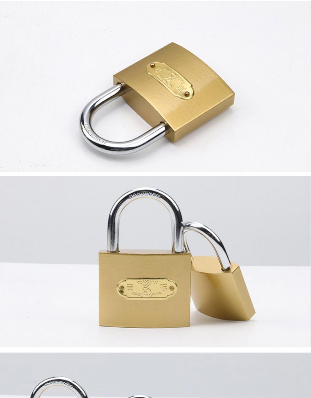 锁子门锁通用型迷你小锁头柜子锁宿舍学生防盗锁户外家用大法利源50mm