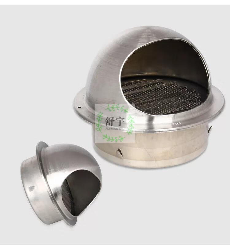 油烟机室外防雨防虫防鸟罩不锈钢外墙防风罩烟机排烟罩烟管帽罩子