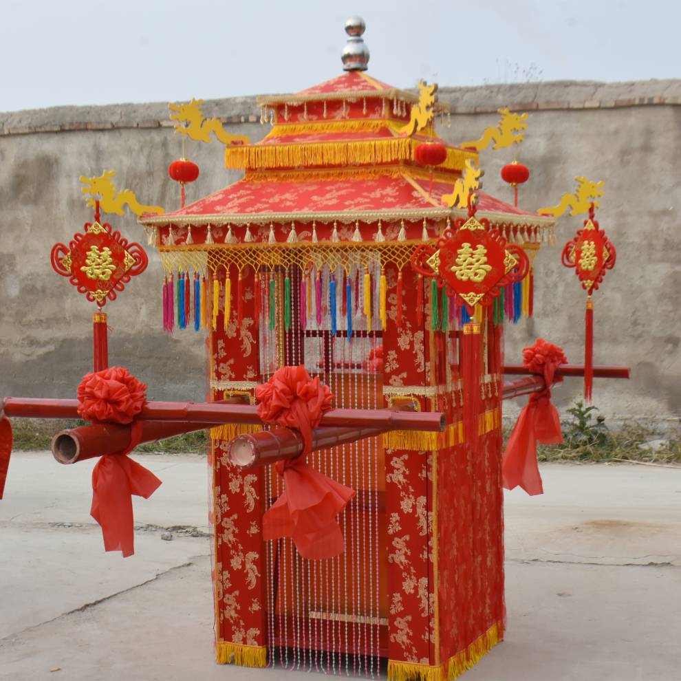 八抬大轿结婚花轿花轿婚庆喜轿轻便折叠婚礼结婚迎亲道具轿子厂家直销