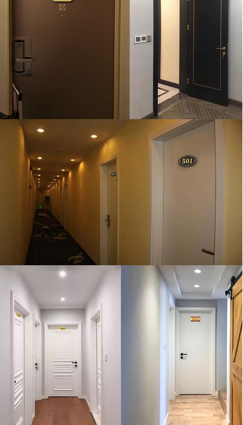 门牌号家用自粘亚克力码牌定制酒店房间出租指示牌饭店宾馆创意数字