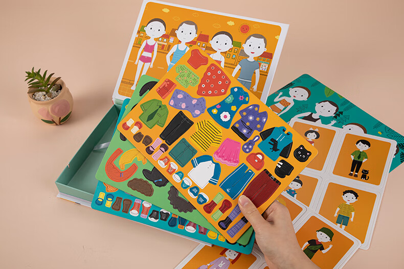 儿童益智磁贴换装拼图2-3-4-6岁男孩女孩宝宝幼儿园早教磁性玩具