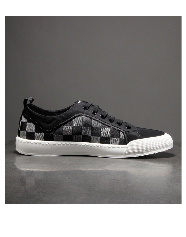 奢侈品欧洲站巴宝莉男鞋2022夏季新款透气薄款格子布鞋潮流百搭帆布