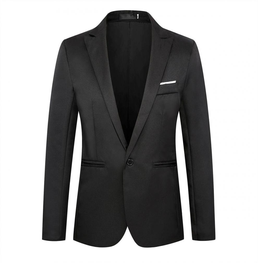 套装男士商务修身小西装外套休闲职业正装新郎伴郎团结婚礼服灰色2xl