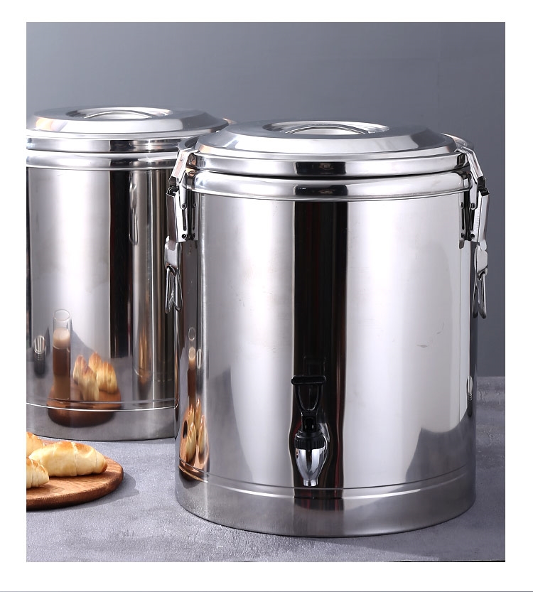 保温桶幼儿园不锈钢大容量商用奶茶桶水龙头卖早餐装粥储水桶 lmb50升