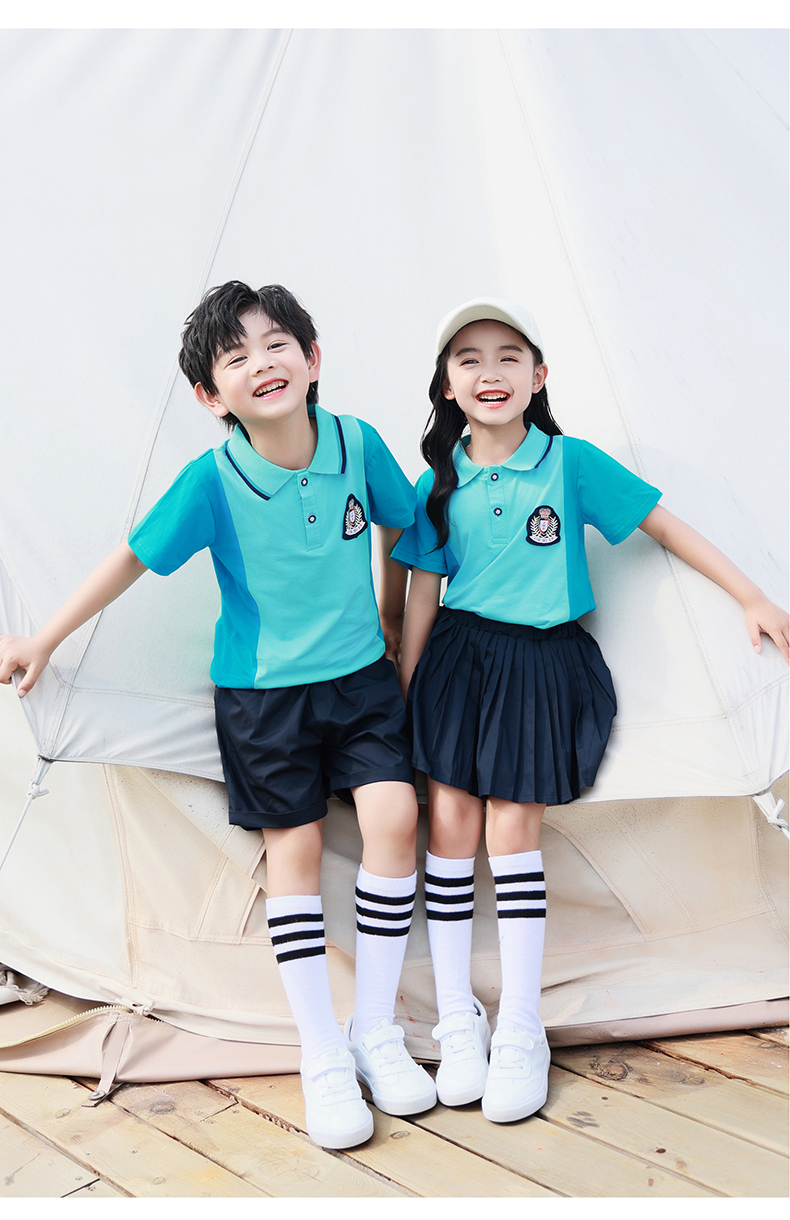 幼儿园园服夏装运动服广州儿童校服一年级学院风毕业服夏季小学生班服