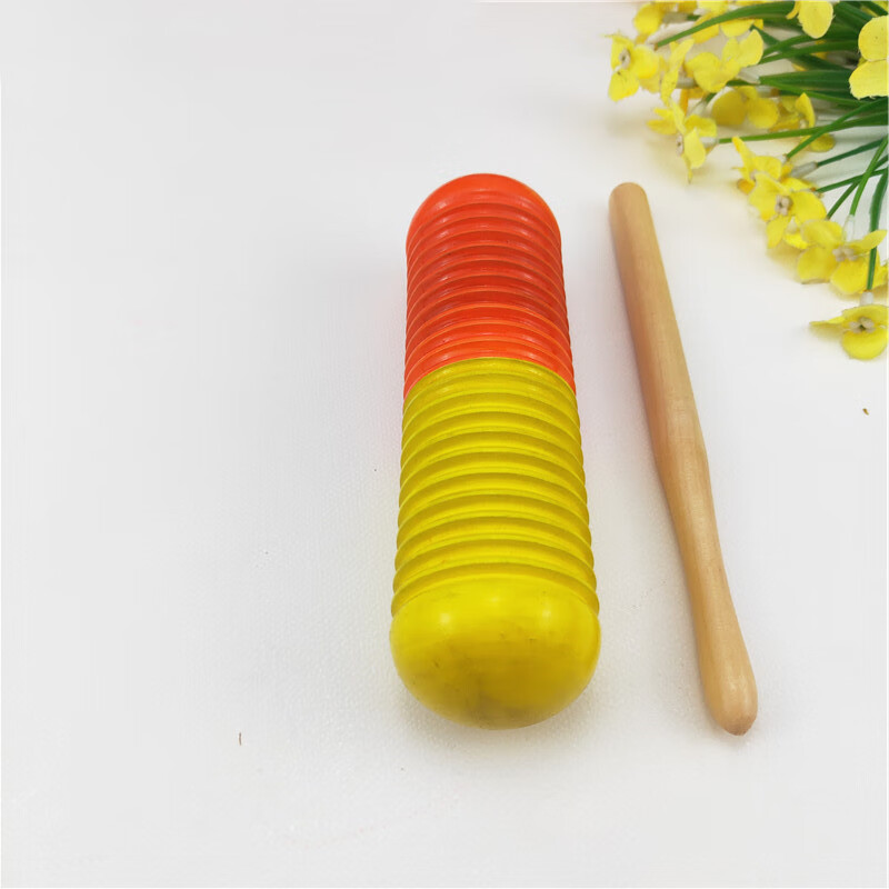 奥尔夫打击乐器红蓝沙筒沙锤蛙鸣响筒刮弧胡幼儿园小学生音乐教具粉绿