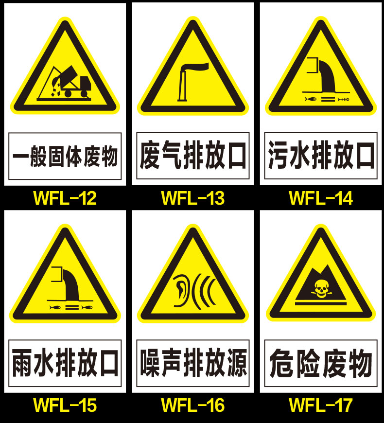 环境保护标志牌 危险废物 贮存存储场所牌污水雨水废水废气排放口标识