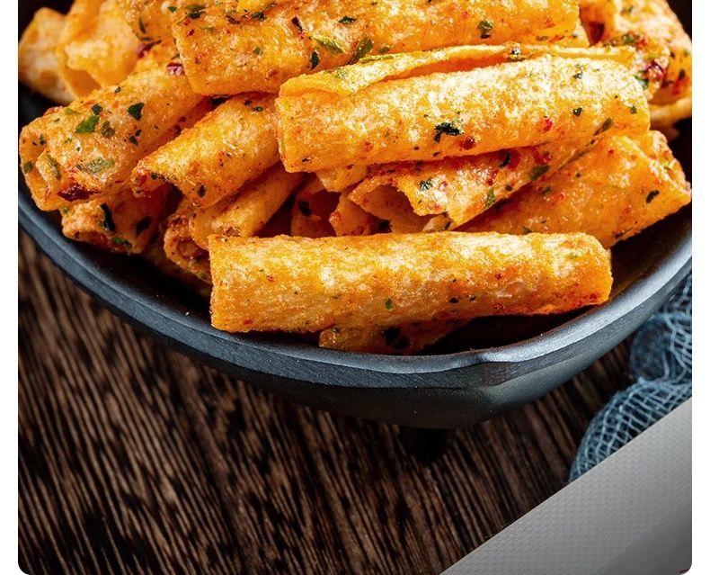 香脆蔬菜卷香葱味膨化薯片锅巴零食小吃学生网红食品整箱批发香辣味6