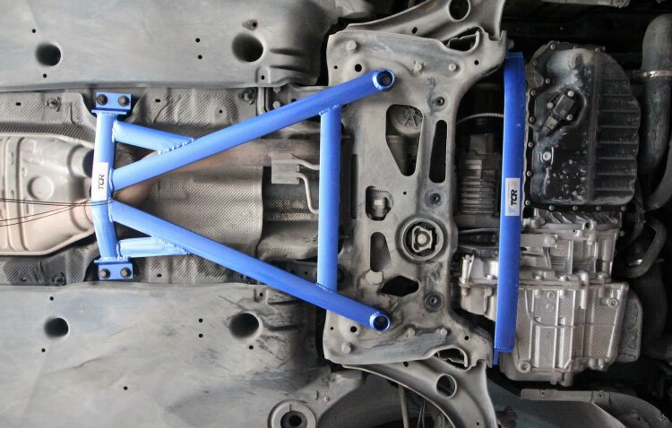 大众途观l平衡杆前顶吧拉杆车身底盘加固件稳定杆防倾杆改装后下拉杆a