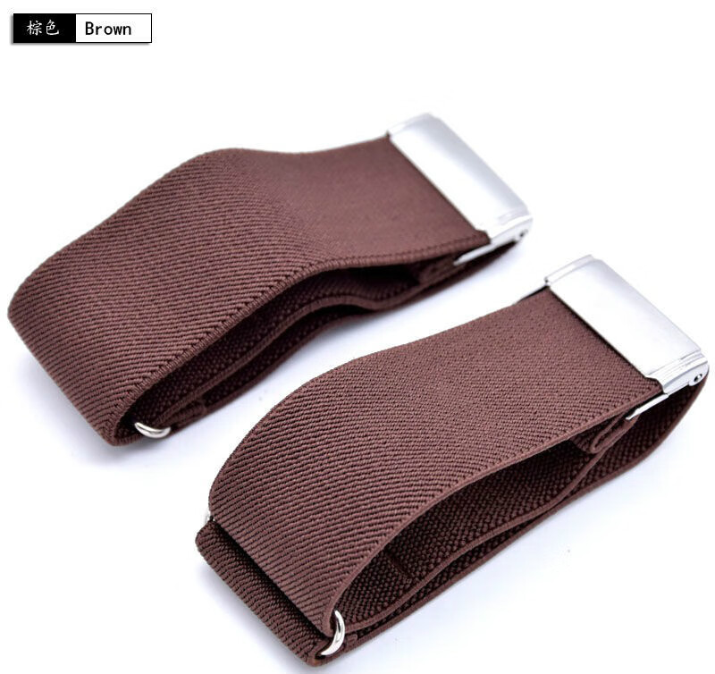 5宽男士袖箍衬衫绑带袖子防滑臂环调酒师袖箍弹力可调节对装 黑色xg35