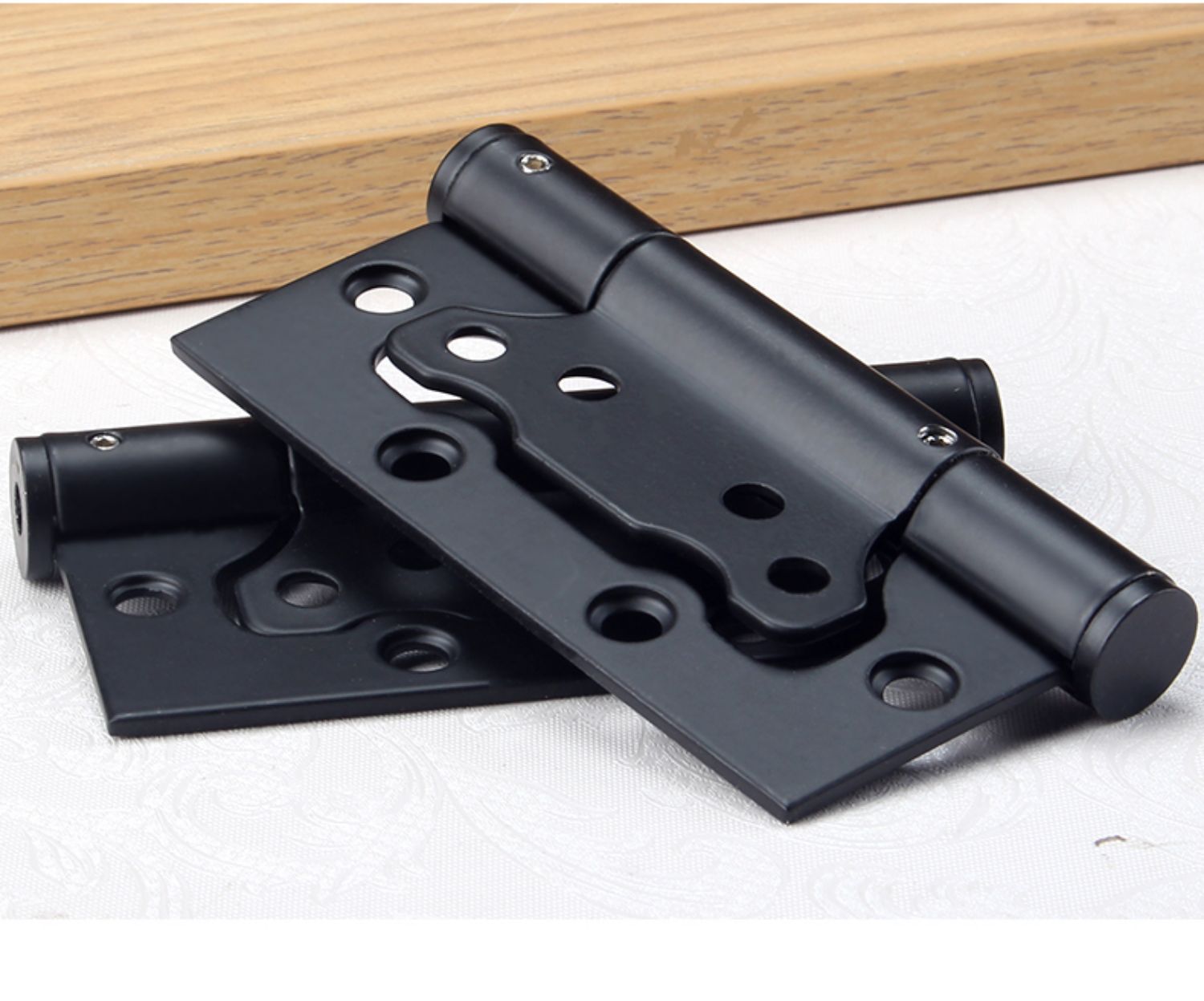 隐形门合页子母弹簧合页带闭门器自动关门铰链自闭黑色合页4寸25厚