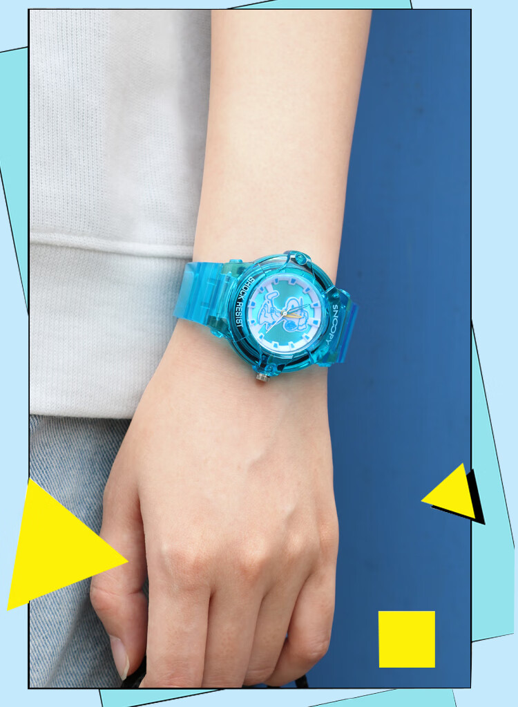 casio卡西欧同款联名史努比手表女简约可爱风卡通防水指针式电子表玫