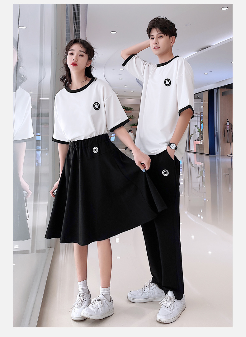 毕业照衬衫夏装新款短袖套装学生班服初中生高中生学院风夏季女白色