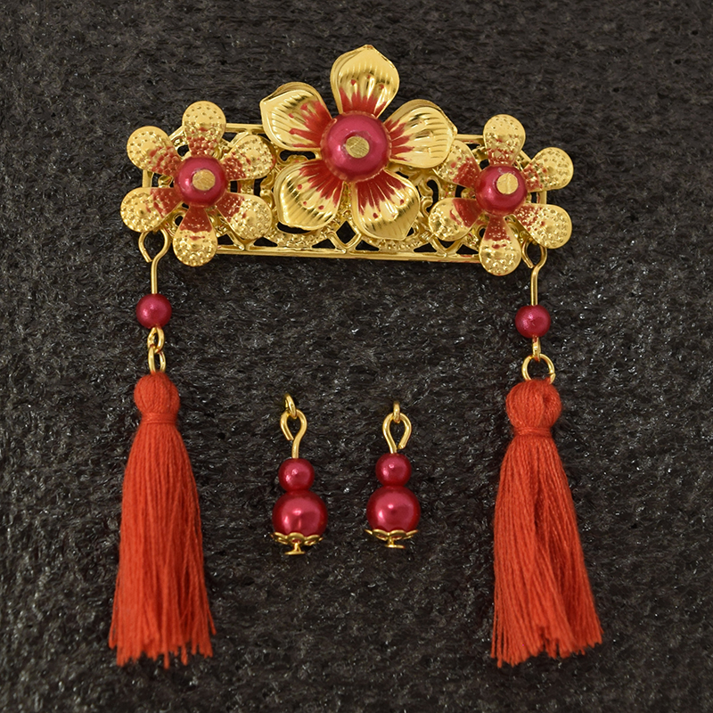 30厘米芭比娃娃古风古装头饰发簪步摇发饰可儿心怡小布首饰配件 金色1