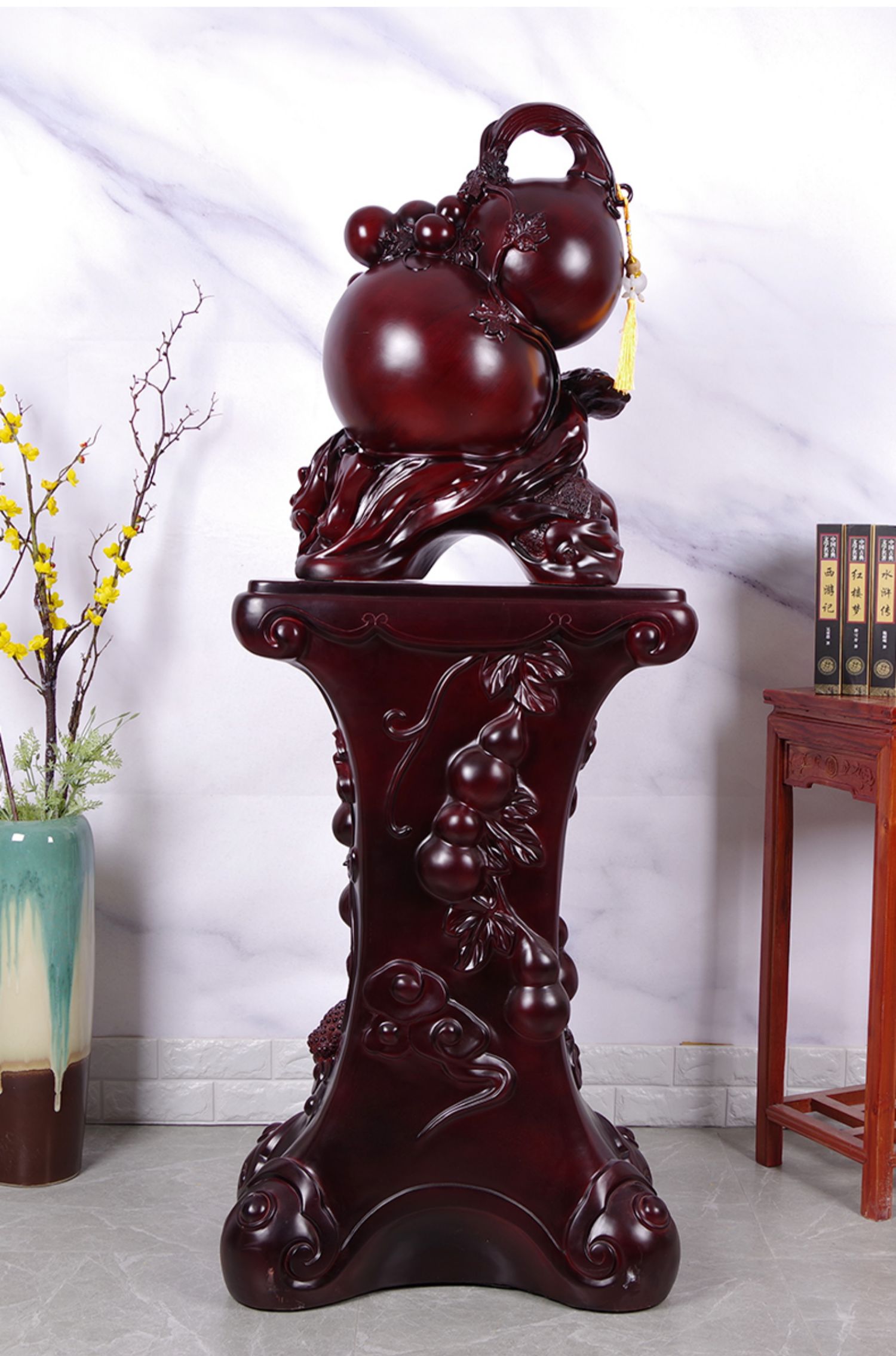 赞璐桐 轻奢高端葫芦摆件大号落地商场酒店大堂公司会所前台客厅电视