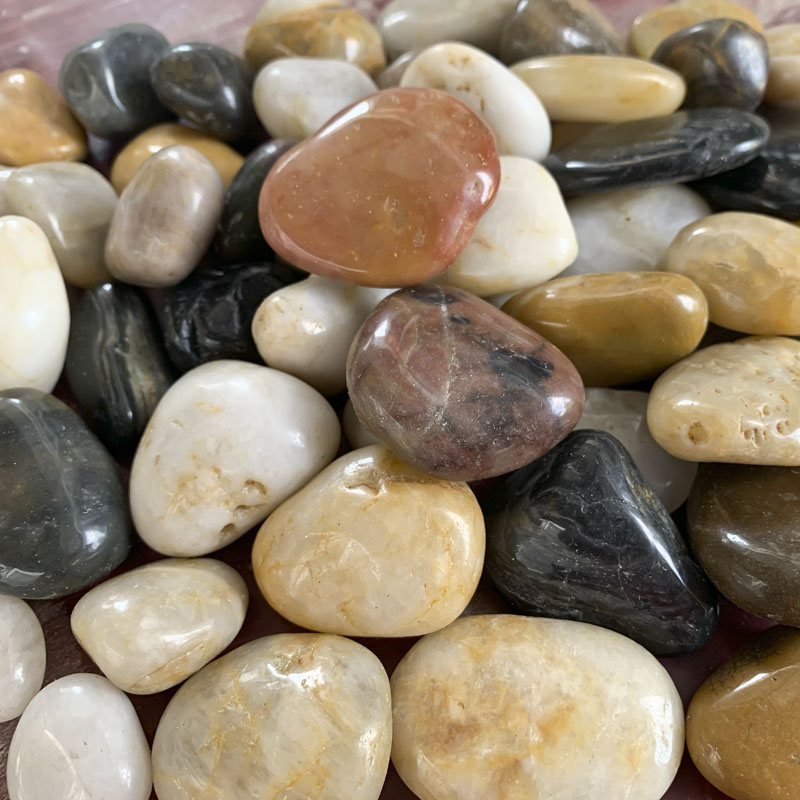 50斤装高抛鹅卵石雨花石天然小石子鱼缸花盆多肉装饰盆栽园艺石头高抛