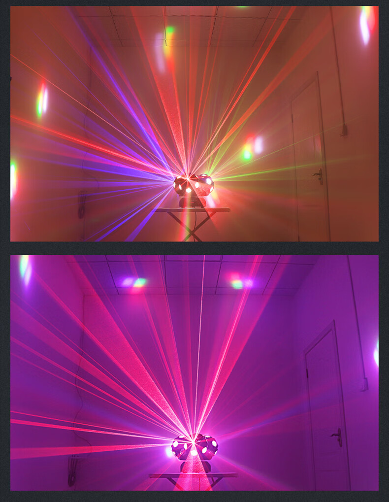 三头光束灯激光家用室内旋转镭射灯灯舞厅酒吧舞台演出大功率氛围灯