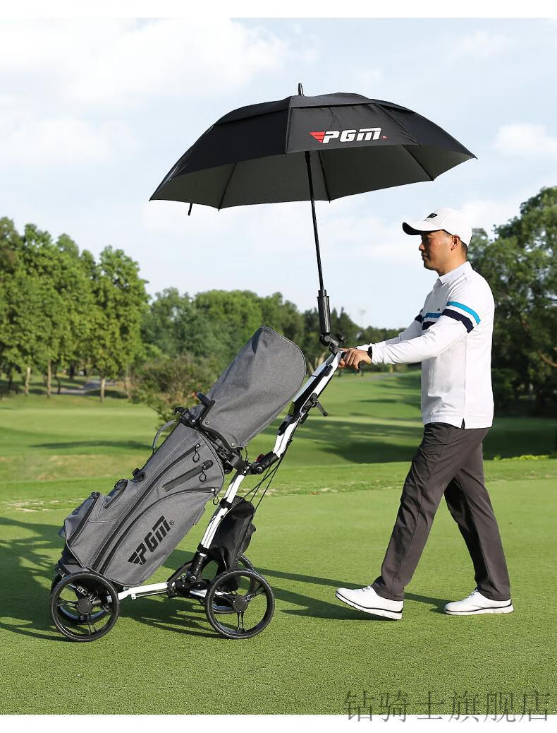 2022新品高尔夫推拉包车 pg·m 高尔夫四轮球包车 可折叠球场手推车
