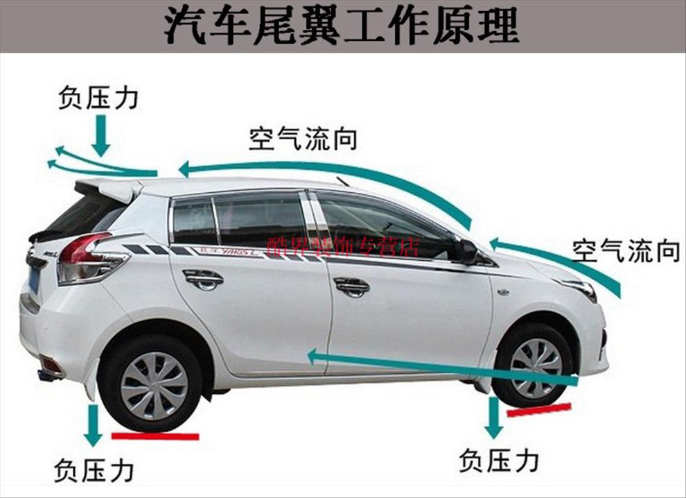 适用于202120191817161514年款新卡罗拉尾翼改装压尾加厚免打孔带烤漆