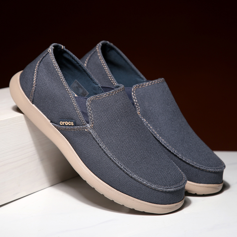 crocs卡骆驰商场同款春季男帆布鞋圣克鲁兹休闲商务低帮透气轻便鞋深