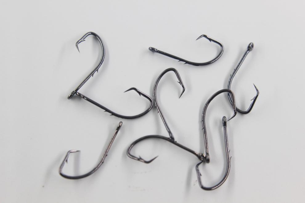 昂刺鱼圈柄甲鱼钩高碳钢歪头钓甲鱼钩子老鳖团鱼鳗鱼黄鳝钩鱼钩 圈柄