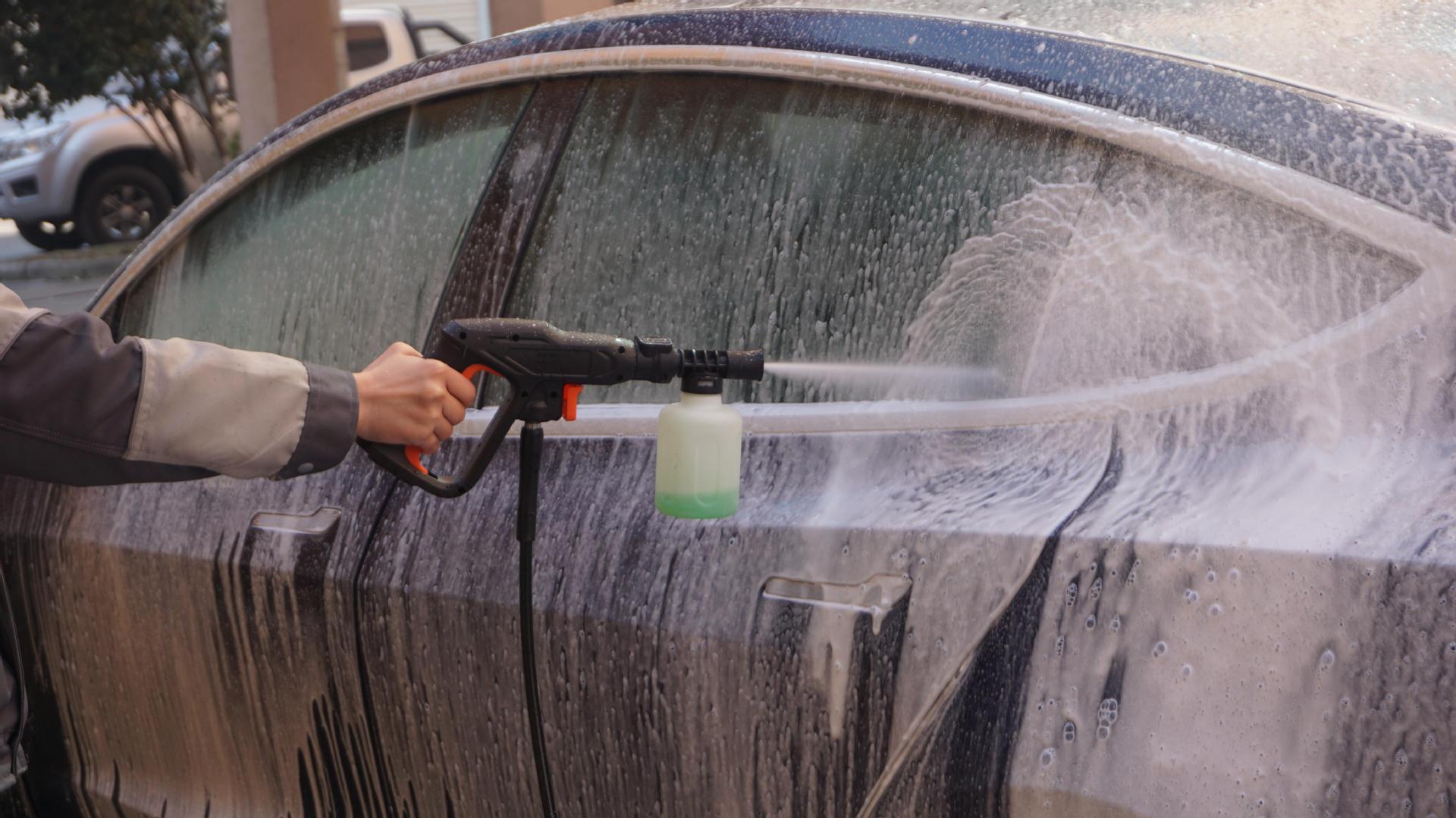 泡沫壶家用洗车喷水壶高压清洗刷车打泡沫壶拉瓦亿力b款泡沫壶接口