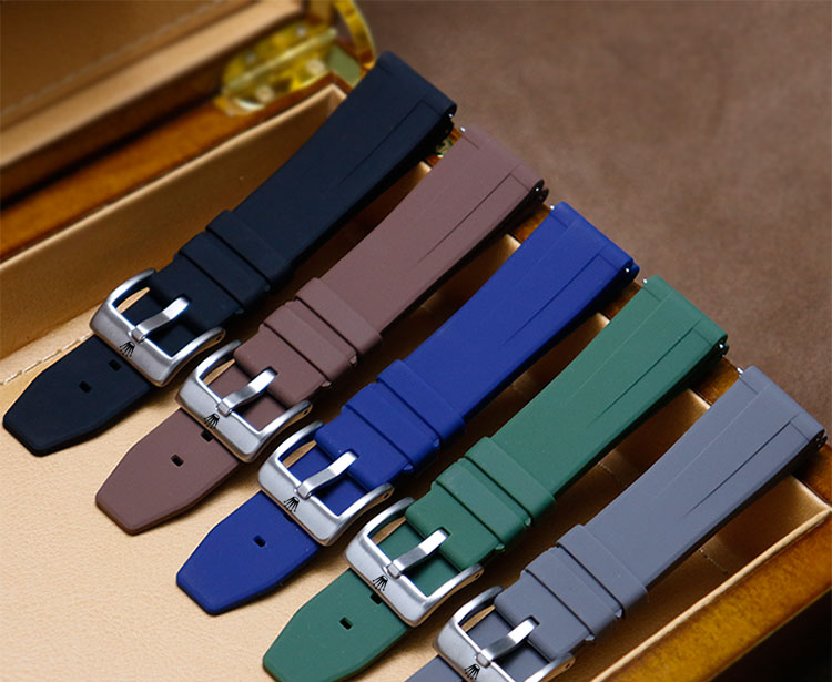 适用于劳力士表带橡胶硅胶纵航者型手表带迪通拿黑蓝绿水鬼游艇名仕