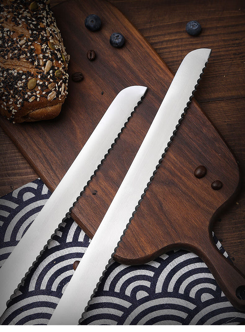 佑勒不锈钢锯齿刀面包刀切片切面不掉渣蛋糕分片吐司锯刀烘焙刀具工具