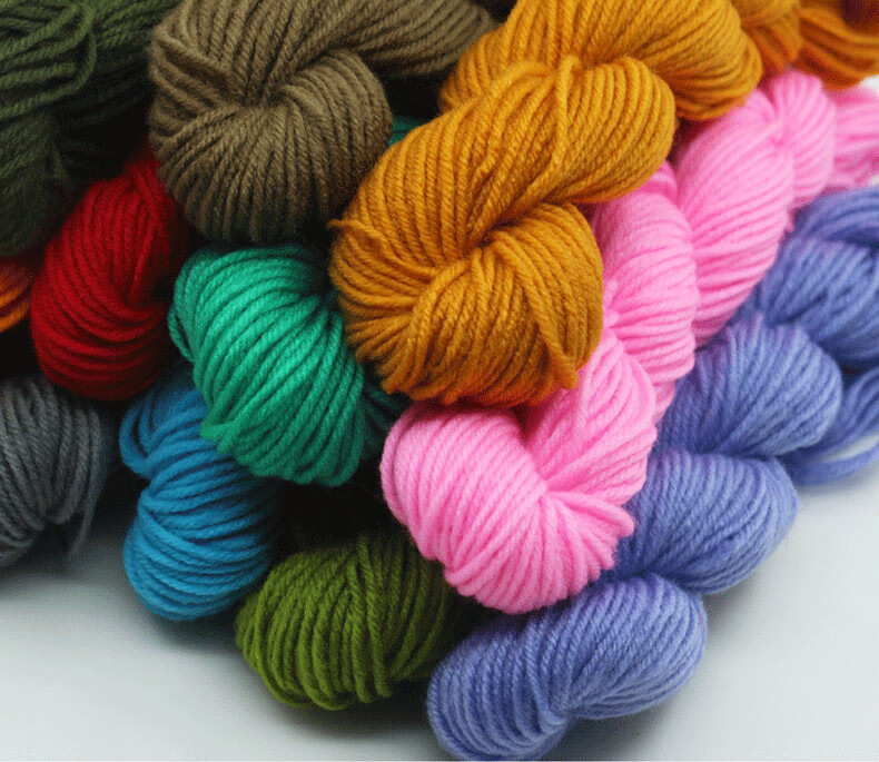 腈纶毛线中粗线拖鞋坐垫帽子玩偶十字绣手工晴纶宝宝毛线 51老蓝