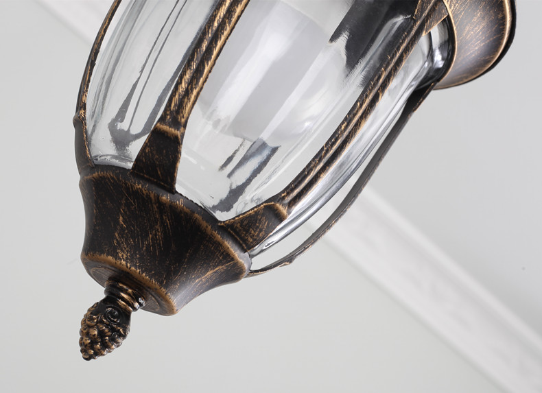 大门口吊灯 欧式led户外防水复古吊灯别墅室外阳台过道走廊庭院大门口