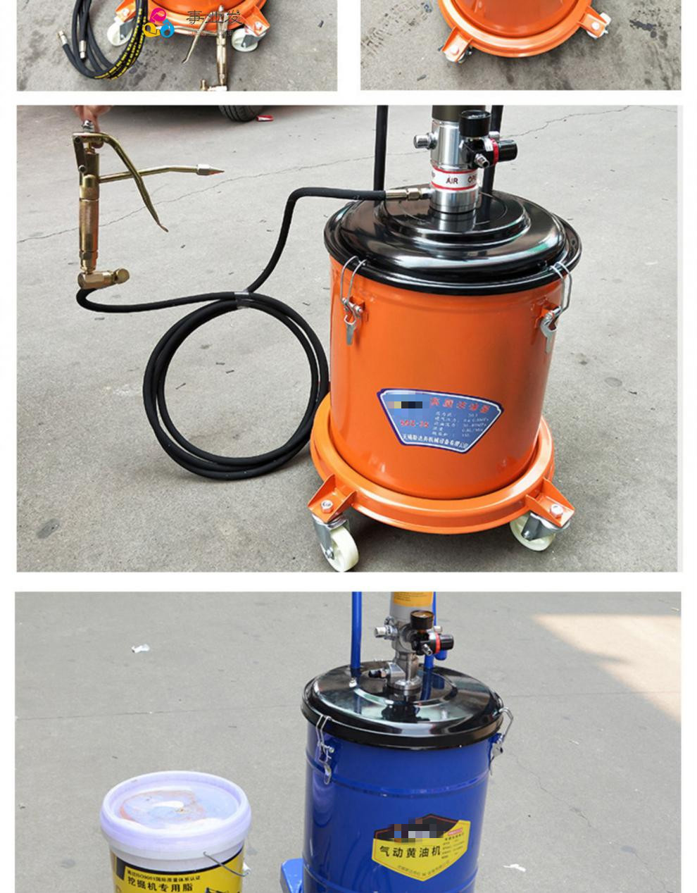 气动黄油枪黄油机气动注油器黄油枪打黄油电动高压黄油机抢小型气动