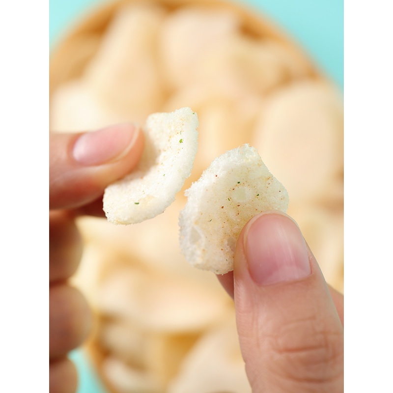 劳伦兹山姆同款韩国莉迩黄油蒜香芥末味鲜虾片大包家庭装零食脆包装