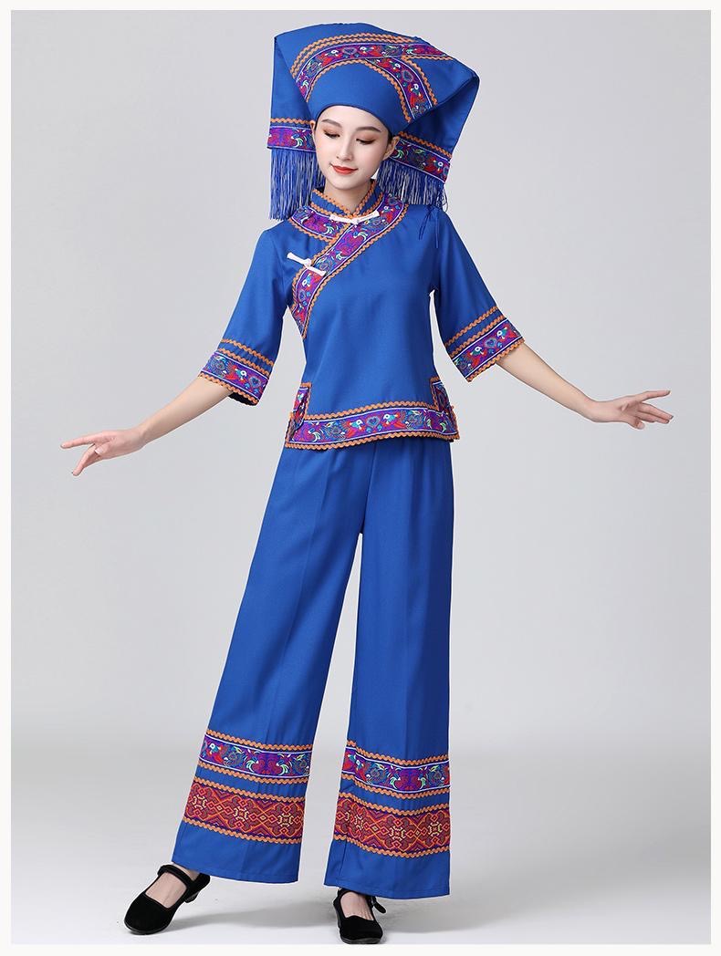 广西壮族民族服装女三月三服饰土家族服装女演出服少数民族彝族苗族
