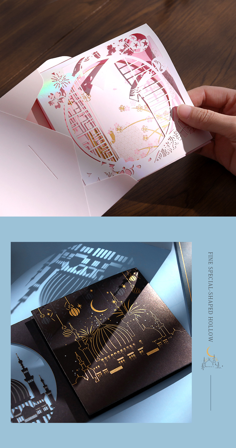 小卡片情人三八妇女节定制烫金信封ins明信片送男朋友diy手工代写新