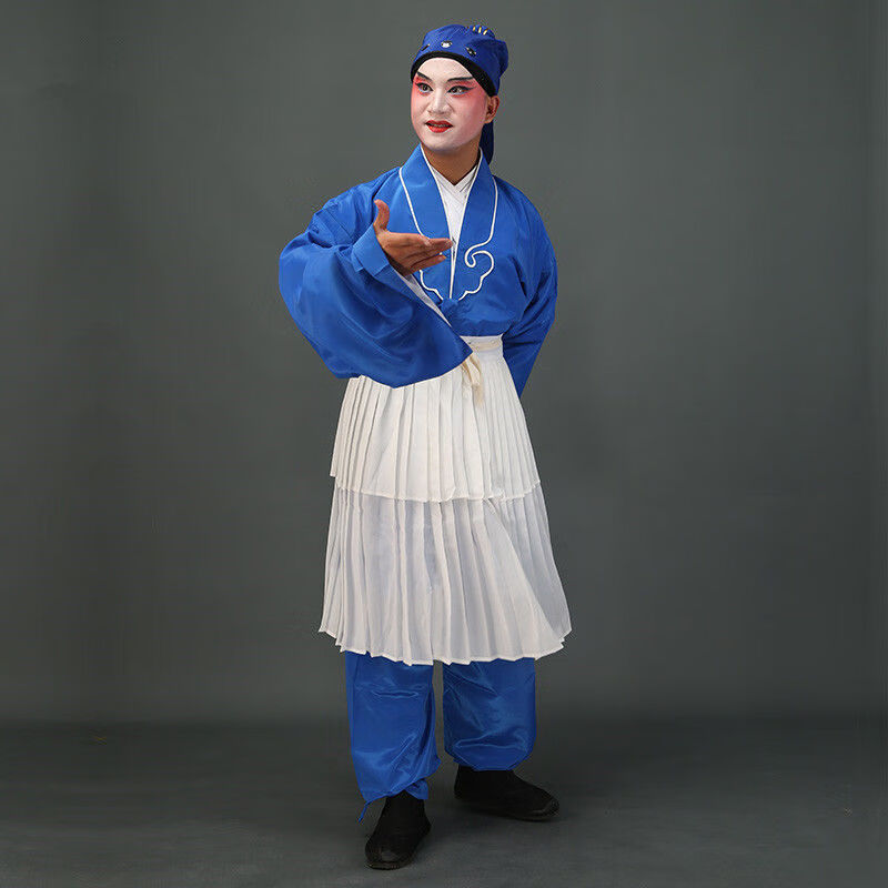 古代店小二演出服男戏曲服装全套戏装男唱戏服古装店小二小郎服小仓娃