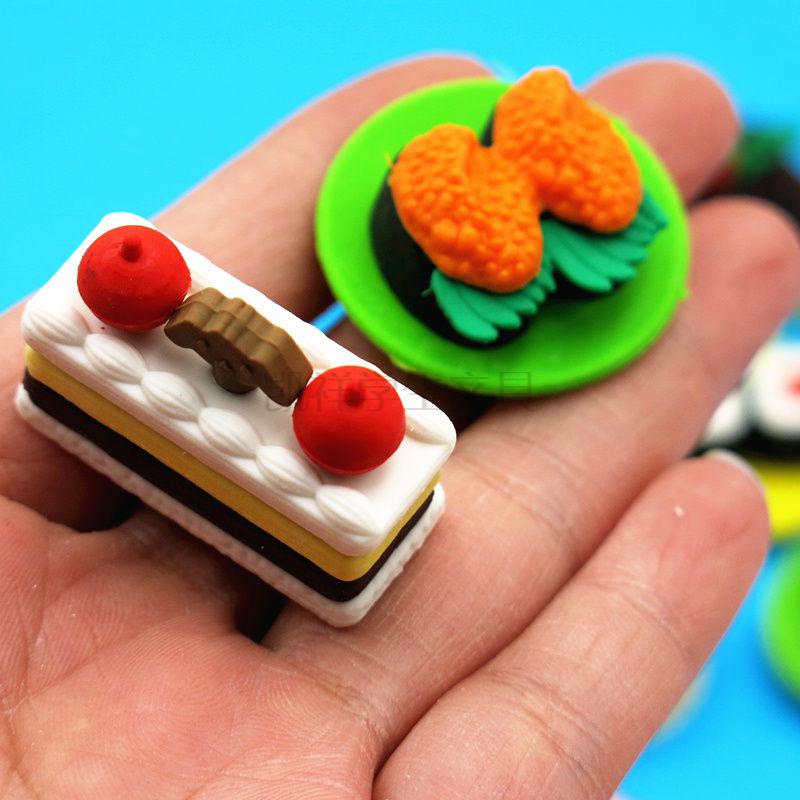 可爱卡通食物动物橡皮擦可拼装玩具橡皮擦幼儿园学生文具奖品礼物马桶