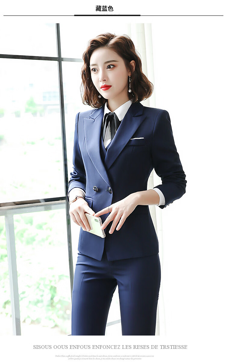 加肥加大码胖妹妹女士正装西装套装大码工作服女加肥加大200斤套装