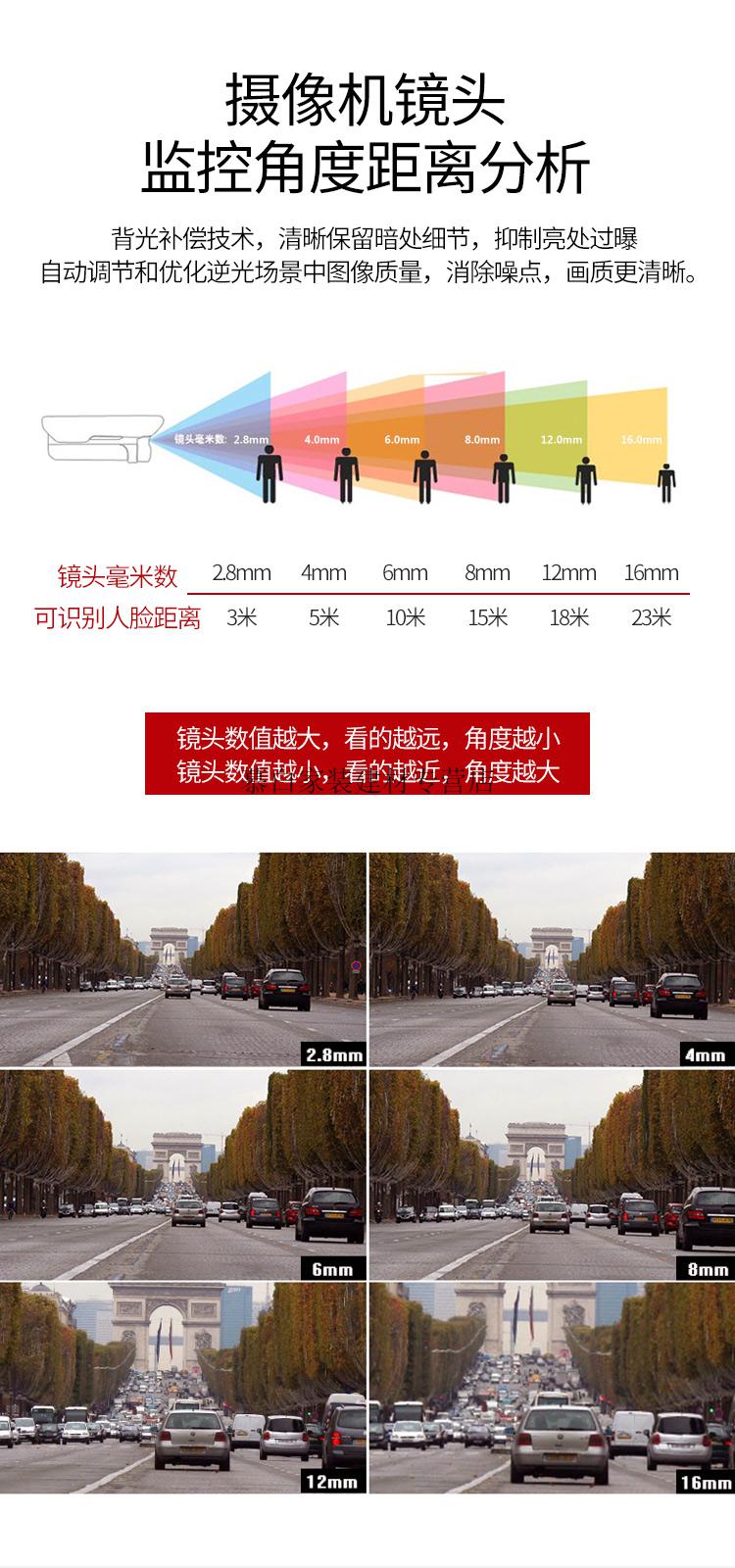 摄像头红外室内广角半球h265夜视防水监控定制tcc13hn300万音频半球h