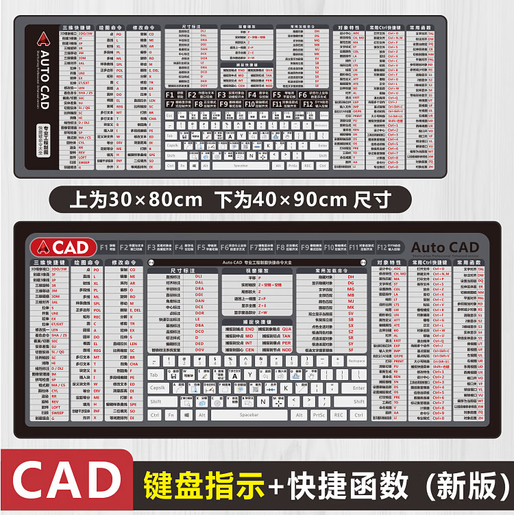 小米(mi)生态适用快捷键鼠标垫超大号cad大全ps excel公式pr ug wps