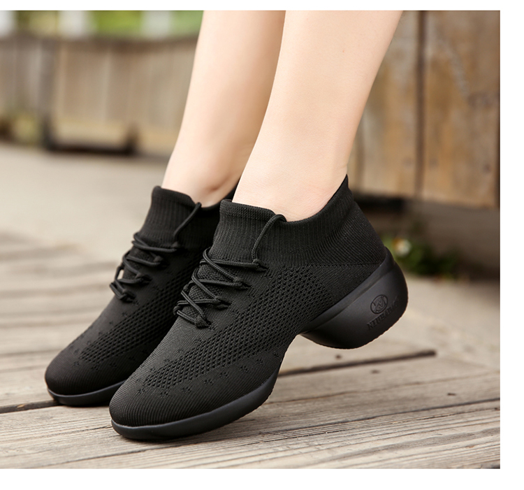 美斯妮 女四季广场舞鞋跳舞鞋套脚软底软面休闲鞋成人舞蹈鞋袜子鞋四