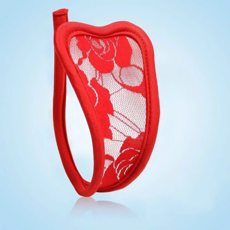 mgyrc字裤新款弹力蕾丝c字裤内裤女u型隐形无痕性感丁字花朵镂空t裤