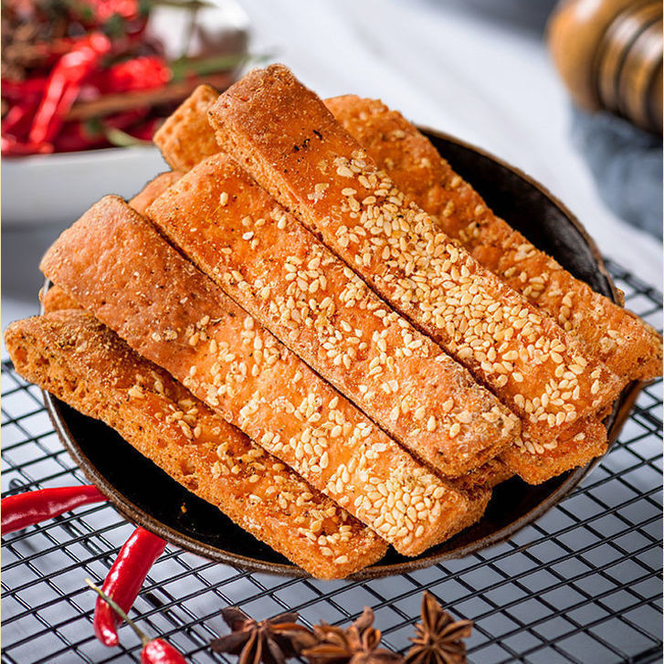 新疆馕锅巴炸馕条香辣孜然烤馕饼五香炸馕块芝麻烤馕休闲零食 椒盐1袋