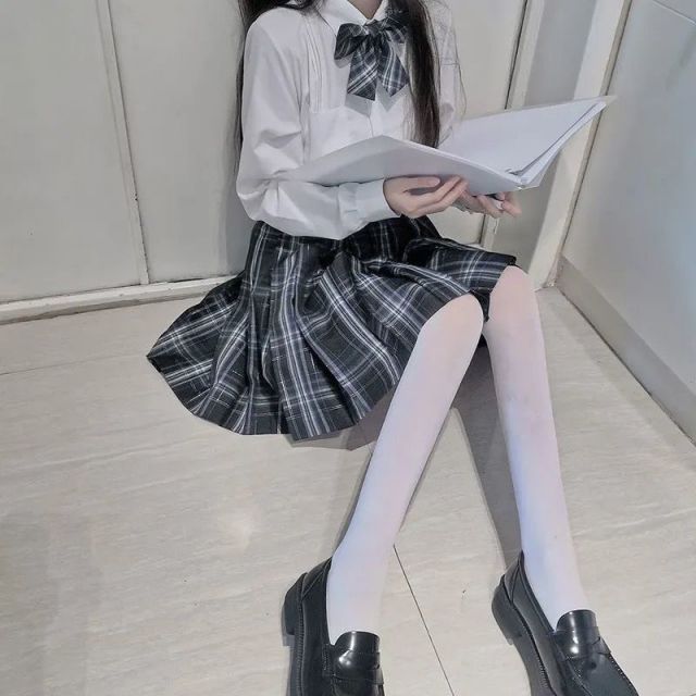 羽虹阁少女生白色丝袜日系jk学生萝莉萌妹舞蹈袜女洛丽塔薄款天鹅绒连