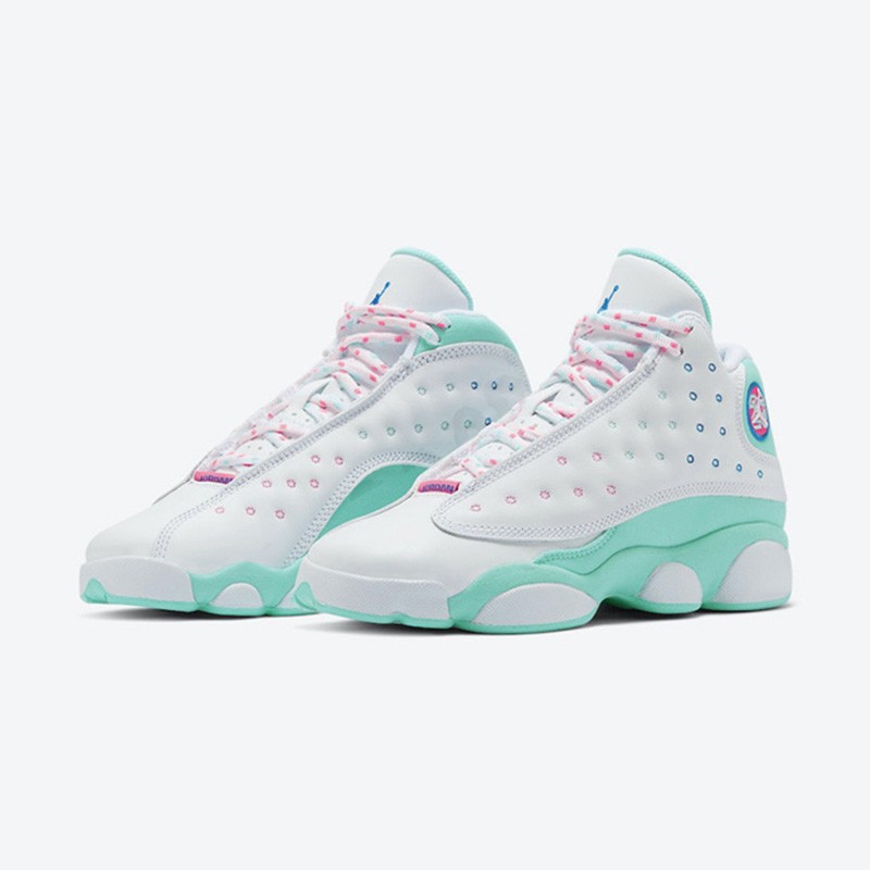 耐克nikejordanaj13乔13女篮球鞋湖人白紫88412910538
